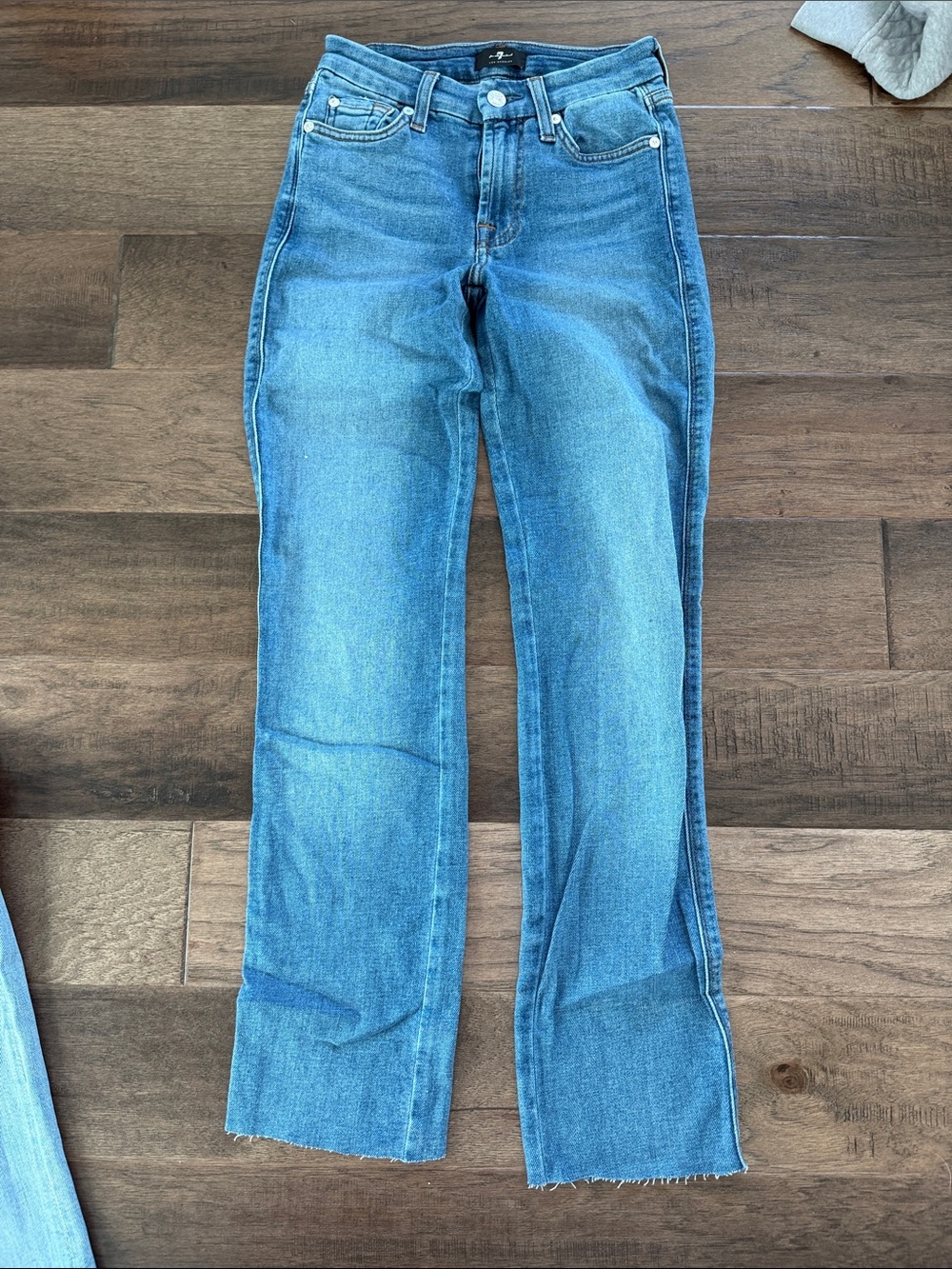 7 For All Mankind Medium Blue Flare Jeans